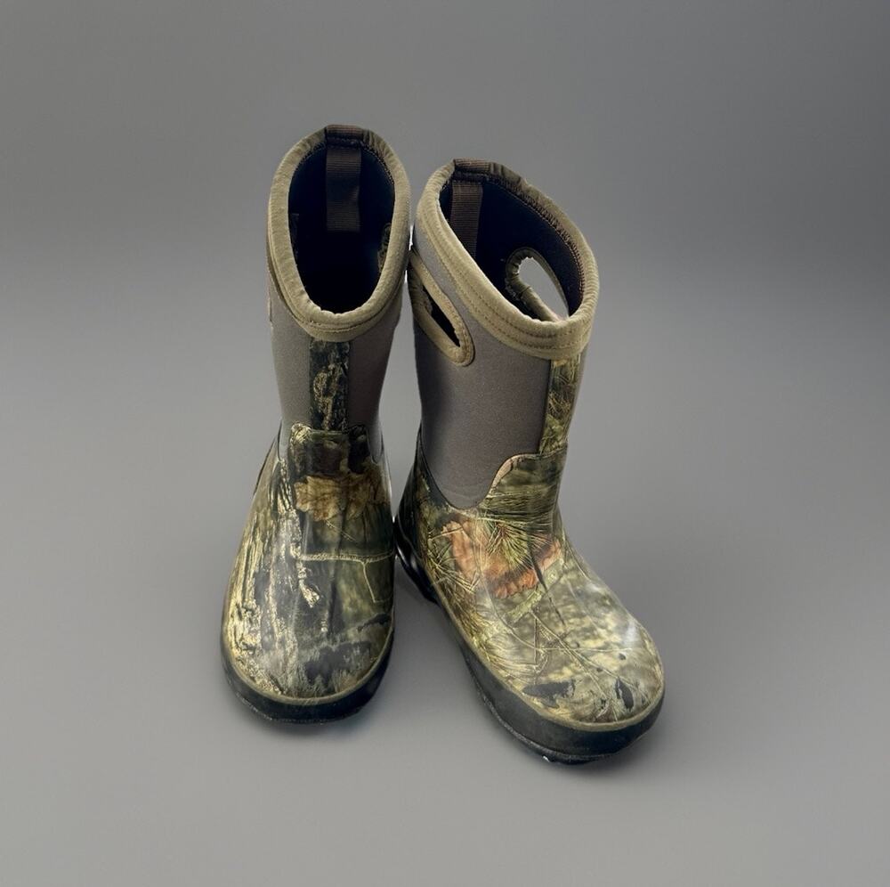 Bogs Kids Waterproof Camo Rain Boots Youth Size 10 Neoprene Pull On